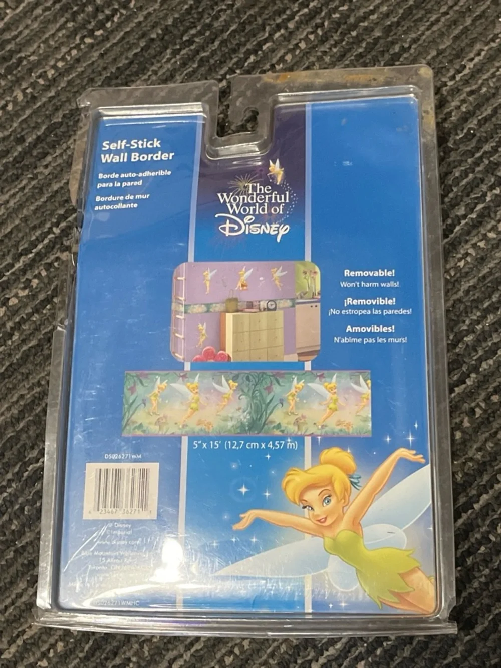 Tinker Bell Self-Stick Wall Border - Pastel Rainbow